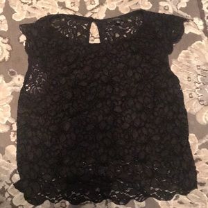 Black Lace Crop Top